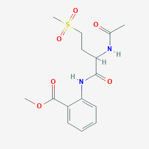 molecular formula C15H20N2O6S B2778423 METHYL 2-(2-ACETAMIDO-4-METHANESULFONYLBUTANAMIDO)BENZOATE CAS No. 1034806-51-3