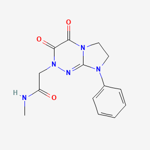molecular formula C14H15N5O3 B2778433 2-(3,4-dioxo-8-phenyl-3,4,7,8-tetrahydroimidazo[2,1-c][1,2,4]triazin-2(6H)-yl)-N-methylacetamide CAS No. 941887-39-4