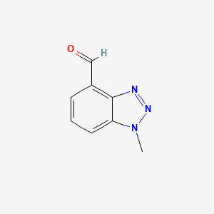 molecular formula C8H7N3O B2778449 1-Methyl-1H-benzo[d][1,2,3]triazole-4-carbaldehyde CAS No. 1556129-46-4