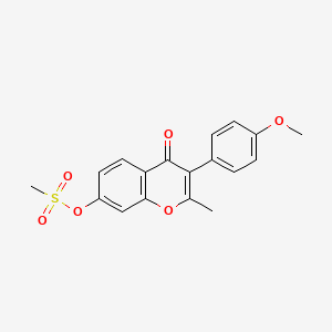 molecular formula C18H16O6S B2778455 3-(4-methoxyphenyl)-2-methyl-4-oxo-4H-chromen-7-yl methanesulfonate CAS No. 610753-89-4