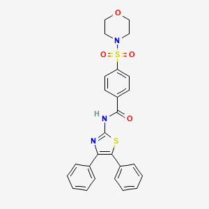 molecular formula C26H23N3O4S2 B2778470 N-(4,5-diphenylthiazol-2-yl)-4-(morpholinosulfonyl)benzamide CAS No. 313375-30-3