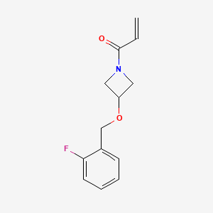 molecular formula C13H14FNO2 B2778473 1-{3-[(2-fluorophenyl)methoxy]azetidin-1-yl}prop-2-en-1-one CAS No. 2361655-58-3