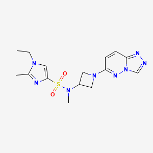 N-(1-([1,2,4]triazolo[4,3-b]pyridazin-6-yl)azetidin-3-yl)-1-ethyl-N,2-dimethyl-1H-imidazole-4-sulfonamide