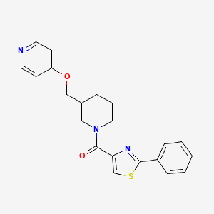 (2-Phenyl-1,3-thiazol-4-yl)-[3-(pyridin-4-yloxymethyl)piperidin-1-yl]methanone