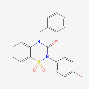 4-benzyl-2-(4-fluorophenyl)-2H-benzo[e][1,2,4]thiadiazin-3(4H)-one 1,1-dioxide