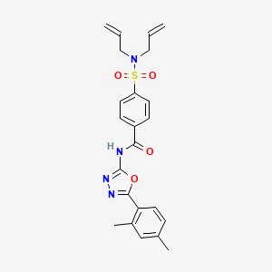 4-(N,N-diallylsulfamoyl)-N-(5-(2,4-dimethylphenyl)-1,3,4-oxadiazol-2-yl)benzamide