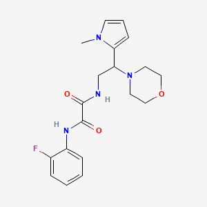 molecular formula C19H23FN4O3 B2778505 N'-(2-fluorophenyl)-N-[2-(1-methyl-1H-pyrrol-2-yl)-2-(morpholin-4-yl)ethyl]ethanediamide CAS No. 1049398-36-8