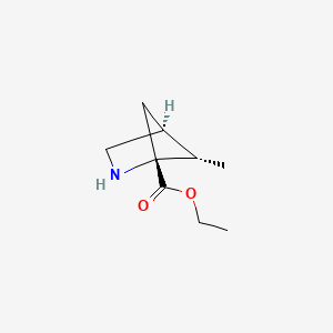 molecular formula C9H15NO2 B2778516 Ethyl (1R,4S,5S)-5-methyl-2-azabicyclo[2.1.1]hexane-1-carboxylate CAS No. 2248291-62-3