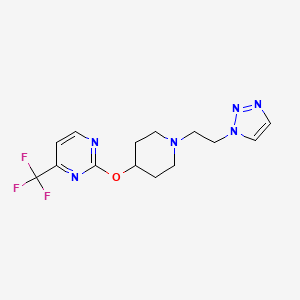 2-[1-[2-(Triazol-1-yl)ethyl]piperidin-4-yl]oxy-4-(trifluoromethyl)pyrimidine