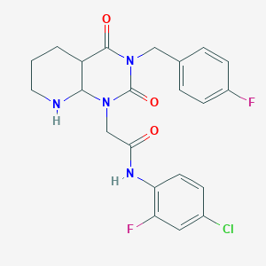 N-(4-chloro-2-fluorophenyl)-2-{3-[(4-fluorophenyl)methyl]-2,4-dioxo-1H,2H,3H,4H-pyrido[2,3-d]pyrimidin-1-yl}acetamide