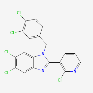 5,6-dichloro-2-(2-chloro-3-pyridinyl)-1-(3,4-dichlorobenzyl)-1H-1,3-benzimidazole