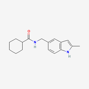 N-((2-methyl-1H-indol-5-yl)methyl)cyclohexanecarboxamide