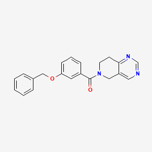 molecular formula C21H19N3O2 B2778529 (3-(benzyloxy)phenyl)(7,8-dihydropyrido[4,3-d]pyrimidin-6(5H)-yl)methanone CAS No. 1797982-56-9