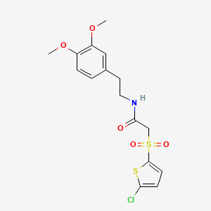 2-[(5-chlorothiophen-2-yl)sulfonyl]-N-[2-(3,4-dimethoxyphenyl)ethyl]acetamide