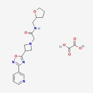 2-(3-(3-(pyridin-3-yl)-1,2,4-oxadiazol-5-yl)azetidin-1-yl)-N-((tetrahydrofuran-2-yl)methyl)acetamide oxalate