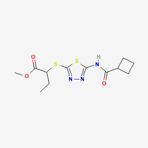 Methyl 2-((5-(cyclobutanecarboxamido)-1,3,4-thiadiazol-2-yl)thio)butanoate