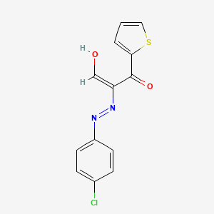 (2E)-2-[2-(4-chlorophenyl)hydrazin-1-ylidene]-3-oxo-3-(thiophen-2-yl)propanal