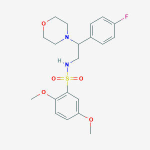 molecular formula C20H25FN2O5S B2778545 N-(2-(4-fluorophenyl)-2-morpholinoethyl)-2,5-dimethoxybenzenesulfonamide CAS No. 941891-28-7