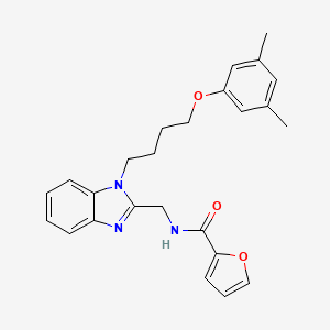 N-({1-[4-(3,5-dimethylphenoxy)butyl]benzimidazol-2-yl}methyl)-2-furylcarboxami de