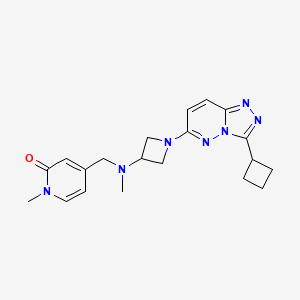 4-{[(1-{3-Cyclobutyl-[1,2,4]triazolo[4,3-b]pyridazin-6-yl}azetidin-3-yl)(methyl)amino]methyl}-1-methyl-1,2-dihydropyridin-2-one
