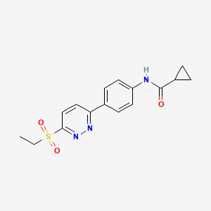 N-(4-(6-(ethylsulfonyl)pyridazin-3-yl)phenyl)cyclopropanecarboxamide