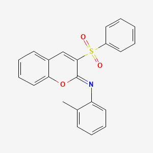(Z)-2-methyl-N-(3-(phenylsulfonyl)-2H-chromen-2-ylidene)aniline