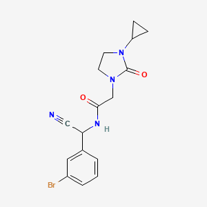 N-[(3-Bromophenyl)-cyanomethyl]-2-(3-cyclopropyl-2-oxoimidazolidin-1-yl)acetamide