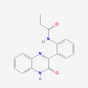 molecular formula C17H15N3O2 B2778564 N-[2-(3-oxo-3,4-dihydroquinoxalin-2-yl)phenyl]propanamide CAS No. 93065-43-1