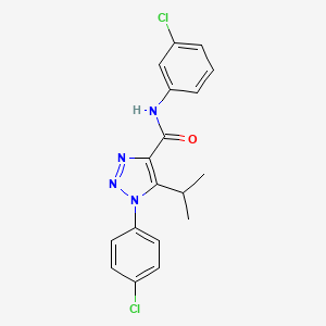 molecular formula C18H16Cl2N4O B2778567 N-(3-chlorophenyl)-1-(4-chlorophenyl)-5-(propan-2-yl)-1H-1,2,3-triazole-4-carboxamide CAS No. 941256-12-8