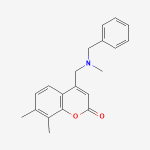molecular formula C20H21NO2 B2778576 4-{[benzyl(methyl)amino]methyl}-7,8-dimethyl-2H-chromen-2-one CAS No. 847269-74-3