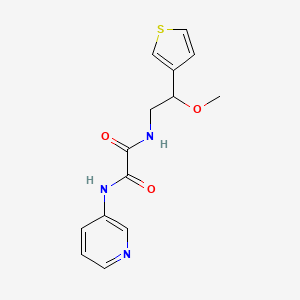 molecular formula C14H15N3O3S B2778590 N1-(2-methoxy-2-(thiophen-3-yl)ethyl)-N2-(pyridin-3-yl)oxalamide CAS No. 1448047-48-0