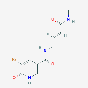 molecular formula C11H12BrN3O3 B2778591 (E)-5-bromo-N-(4-(methylamino)-4-oxobut-2-en-1-yl)-6-oxo-1,6-dihydropyridine-3-carboxamide CAS No. 2035001-23-9