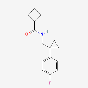 molecular formula C15H18FNO B2778592 N-((1-(4-fluorophenyl)cyclopropyl)methyl)cyclobutanecarboxamide CAS No. 1210029-40-5