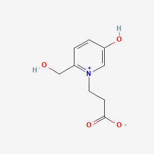 molecular formula C9H11NO4 B2778596 1-(2-Carboxylatoethyl)-2-(hydroxymethyl)-5-oxylatopyridinium CAS No. 870133-50-9