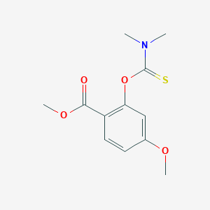 molecular formula C12H15NO4S B2778608 Methyl 2-[(dimethylcarbamothioyl)oxy]-4-methoxybenzoate CAS No. 104795-54-2