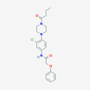 molecular formula C22H26ClN3O3 B277861 N-[4-(4-butanoylpiperazin-1-yl)-3-chlorophenyl]-2-phenoxyacetamide 