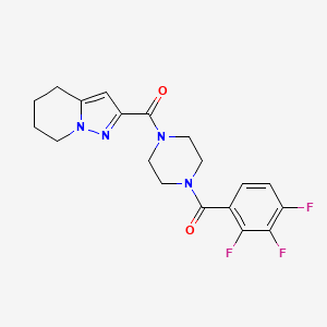 molecular formula C19H19F3N4O2 B2778610 (4,5,6,7-Tetrahydropyrazolo[1,5-a]pyridin-2-yl)(4-(2,3,4-trifluorobenzoyl)piperazin-1-yl)methanone CAS No. 2034338-87-7