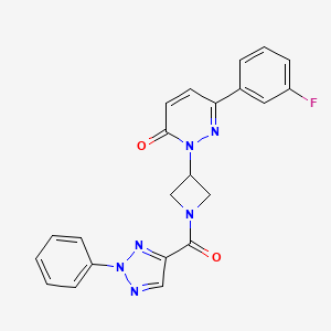 6-(3-Fluorophenyl)-2-[1-(2-phenyltriazole-4-carbonyl)azetidin-3-yl]pyridazin-3-one