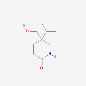 5-(Hydroxymethyl)-5-(propan-2-yl)piperidin-2-one