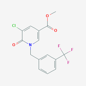 Methyl 5-chloro-6-oxo-1-[3-(trifluoromethyl)benzyl]-1,6-dihydro-3-pyridinecarboxylate