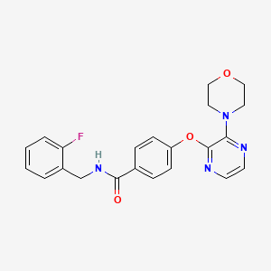 N-(2-fluorobenzyl)-4-{[3-(morpholin-4-yl)pyrazin-2-yl]oxy}benzamide