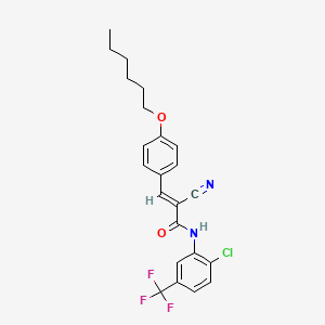 (E)-N-[2-chloro-5-(trifluoromethyl)phenyl]-2-cyano-3-(4-hexoxyphenyl)prop-2-enamide