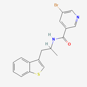 N-(1-(benzo[b]thiophen-3-yl)propan-2-yl)-5-bromonicotinamide