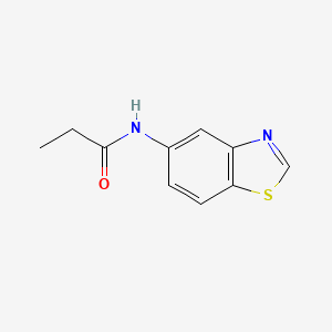 molecular formula C10H10N2OS B2778637 N-(1,3-benzothiazol-5-yl)propanamide CAS No. 922969-27-5