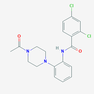 molecular formula C19H19Cl2N3O2 B277865 N-[2-(4-acetylpiperazin-1-yl)phenyl]-2,4-dichlorobenzamide 