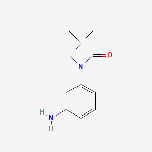 molecular formula C11H14N2O B2778650 1-(3-Aminophenyl)-3,3-dimethylazetidin-2-one CAS No. 2344685-04-5
