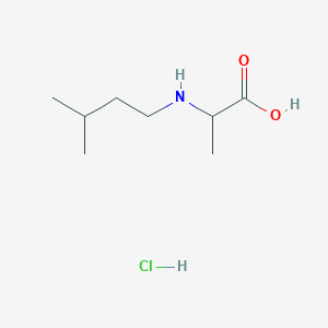 molecular formula C8H18ClNO2 B2778657 2-[(3-Methylbutyl)amino]propanoic acid hydrochloride CAS No. 1396967-02-4