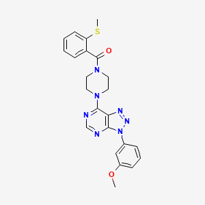 molecular formula C23H23N7O2S B2778659 (4-(3-(3-methoxyphenyl)-3H-[1,2,3]triazolo[4,5-d]pyrimidin-7-yl)piperazin-1-yl)(2-(methylthio)phenyl)methanone CAS No. 920416-43-9