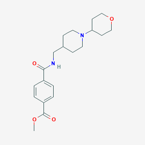 molecular formula C20H28N2O4 B2778661 methyl 4-({[1-(oxan-4-yl)piperidin-4-yl]methyl}carbamoyl)benzoate CAS No. 2034571-00-9
