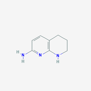 molecular formula C8H11N3 B2778667 5,6,7,8-四氢-1,8-萘啉-2-胺 CAS No. 2375262-20-5